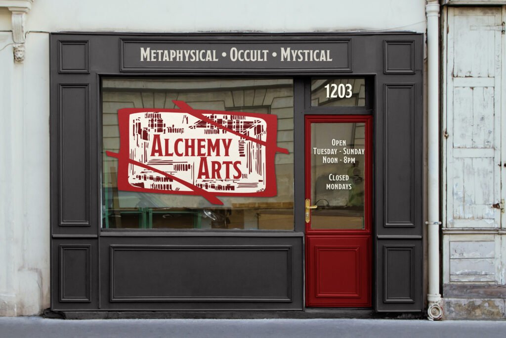 Burnish Point Alchemy Arts Brand Identity Logo Storefront