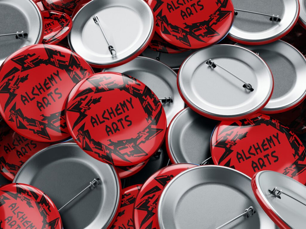 Burnish Point Alchemy Arts Brand Identity Logo Buttons