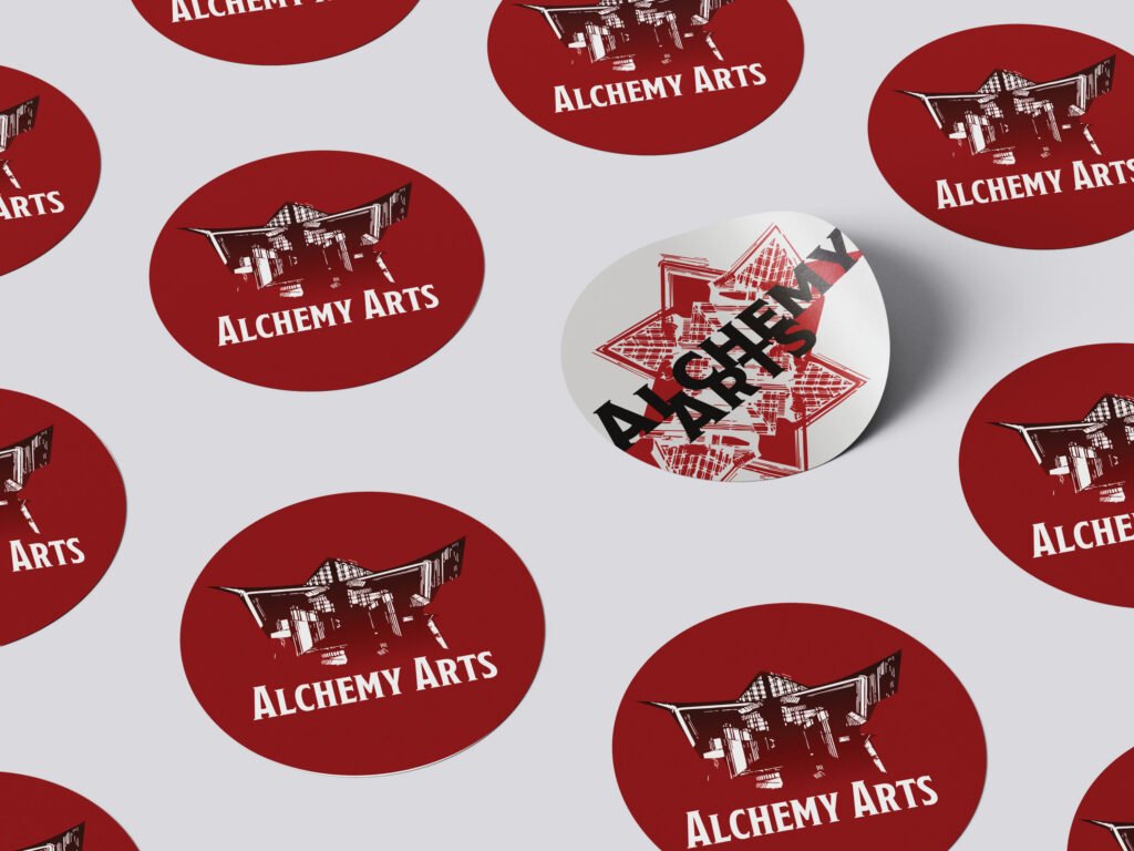 Burnish Point Alchemy Arts Brand Identity Logo Stickers